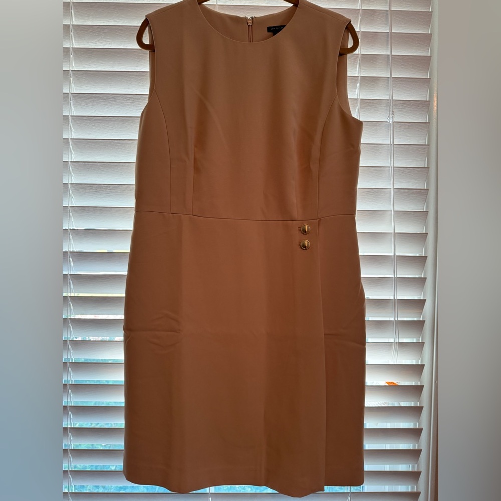 Ann Taylor Classic Tan Dress NWT Size 14